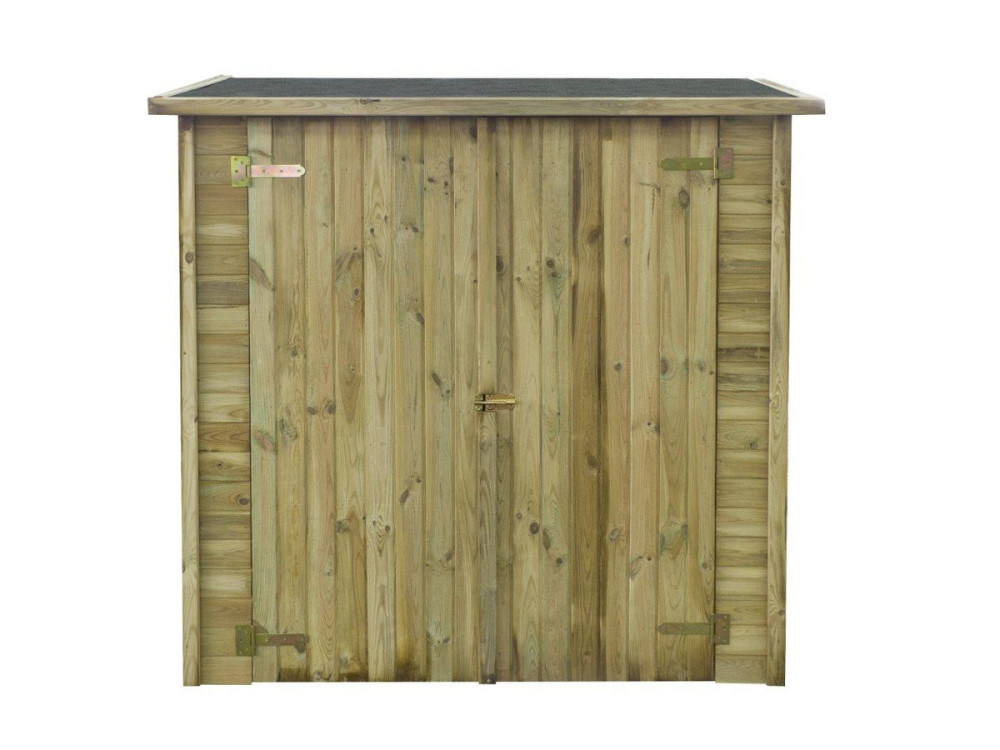 Caseta de jardín adosada LIPKI - 1.79 x 0.90 x 1.76/1.86 m - 1.62 m²  - Sin suelo