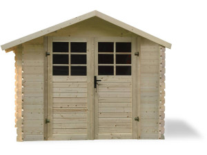 Caseta de jardín tradicional de madera - 8,88 m2 - 2,98 x 2,98x 2,18 m - 28 mm