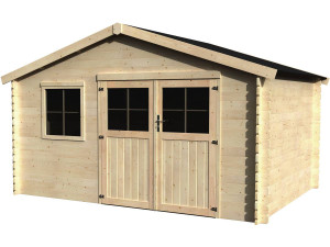 Caseta de jardín de madera "Flodeal" - 11,86 m² - 3,98 x 2,98 x 2,44 m - 28 mm
