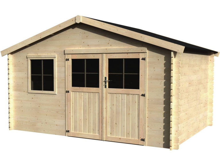 Caseta de jardín de madera "Flodeal" - 11,86 m² - 3,98 x 2,98 x 2,44 m - 28 mm