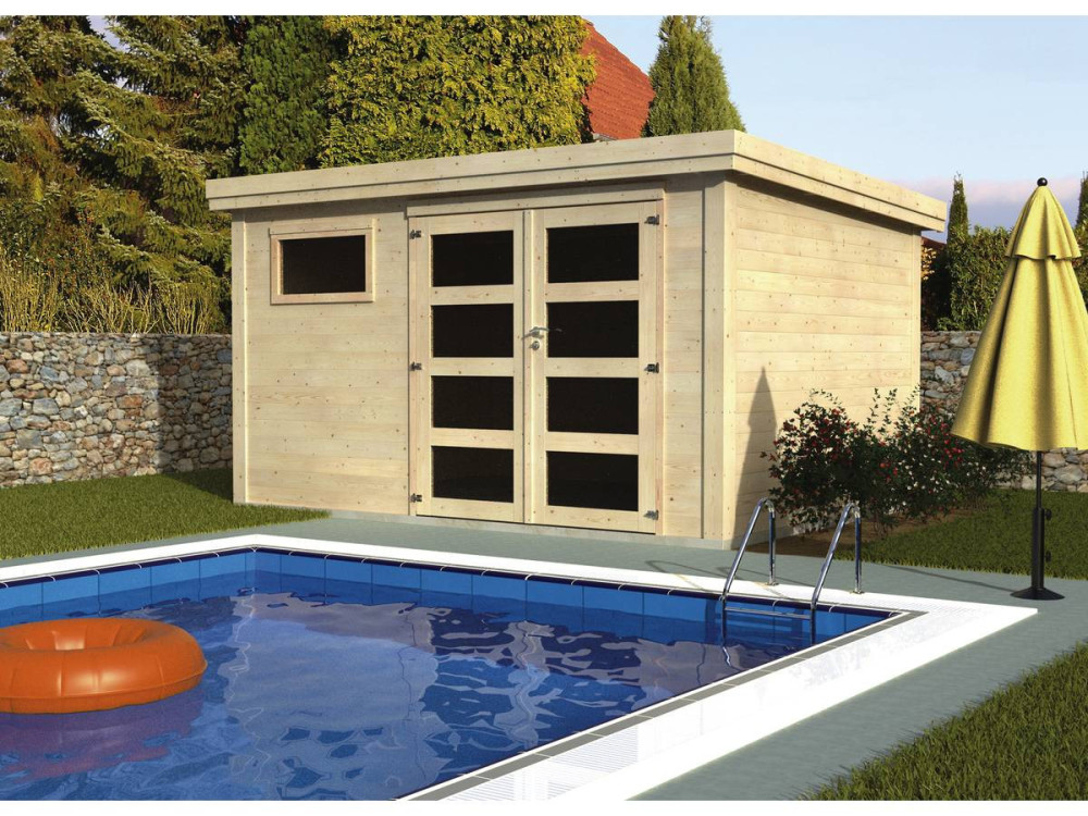 Caseta de jardín de madera "Paolo" - 10 m² - 3,65 x 2,75 x 2,16 m - 28 mm