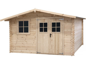 Caseta de jardín de madera "Oz" de 14 m² - 388 x 298 x 225 cm - 28 mm