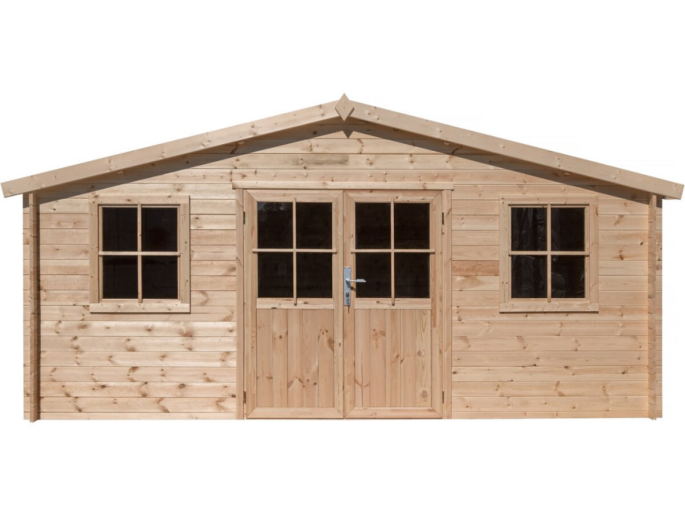 Caseta de jardín de madera "Alex" - 20,20 m² - 4,80 x 4,00 x 2,39 m - 28 mm