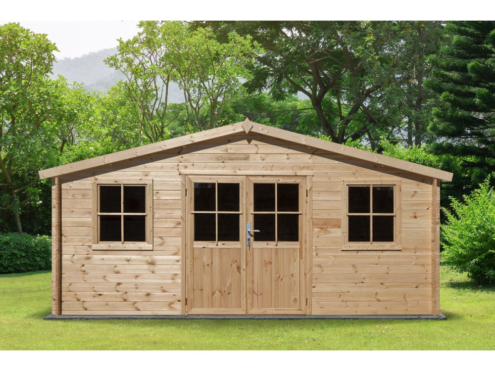 Caseta de jardín de madera "Alex" - 20,20 m² - 4,80 x 4,00 x 2,39 m - 28 mm