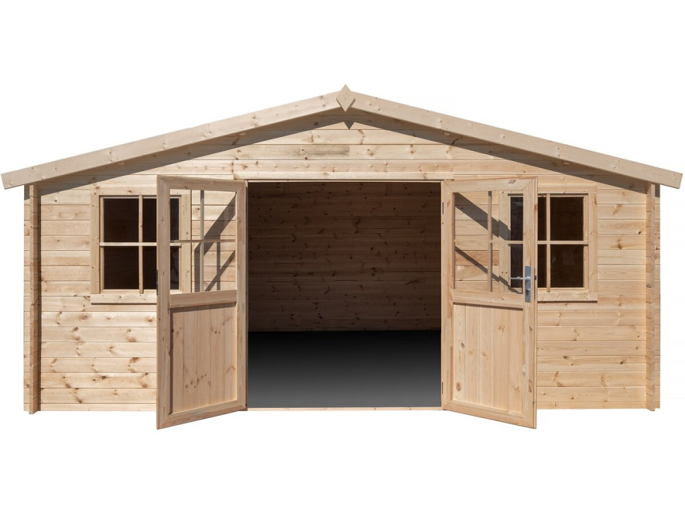 Caseta de jardín de madera "Alex" - 20,20 m² - 4,80 x 4,00 x 2,39 m - 28 mm