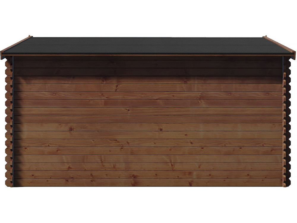 Caseta de jardín de madera marrón tratada en autoclave "Lormont" - 21,2 m² - 28 mm