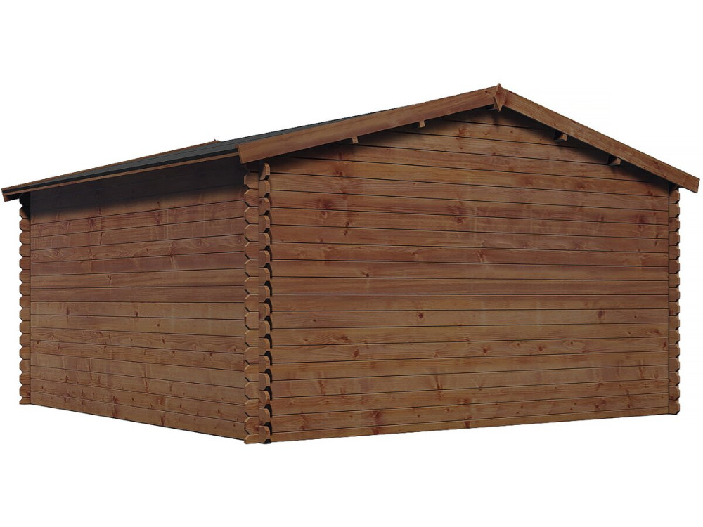 Caseta de jardín de madera marrón tratada en autoclave "Lormont" - 21,2 m² - 28 mm