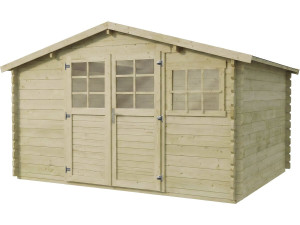 Caseta de jardín de madera tratada en autoclave "Belmont" - 12,53 m² - 34 mm