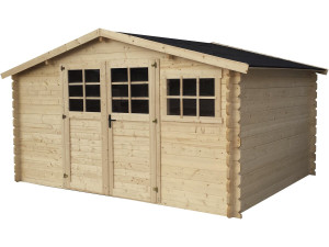 Caseta de jardín de madera "Rocval" - 456 x 425 x 232 cm - 19,42 m² - 28 mm