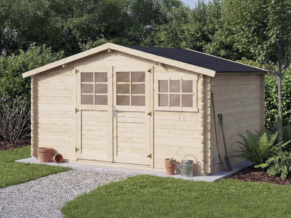 Caseta de jardín de madera "Rocval" - 456 x 425 x 232 cm - 19,42 m² - 28 mm
