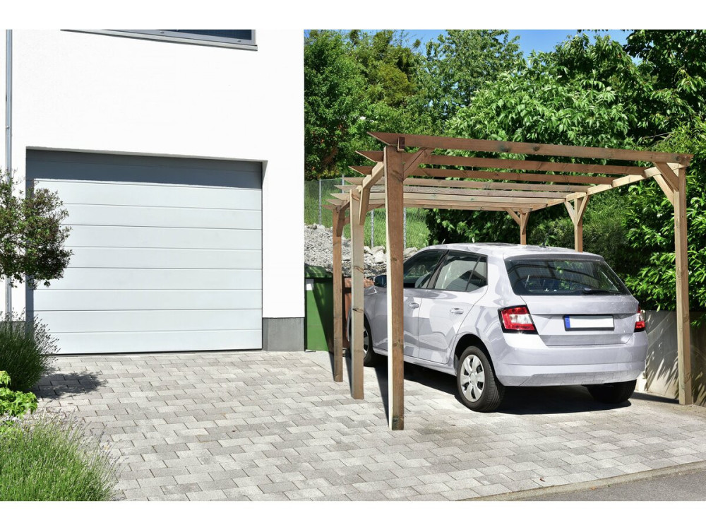 Carport de madera "Solar II" 3 x 5 x 2,4