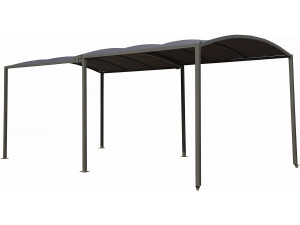 Marquesina metálica extensible "Mathis" - 303/566 x 295 x 240 cm - Antracita