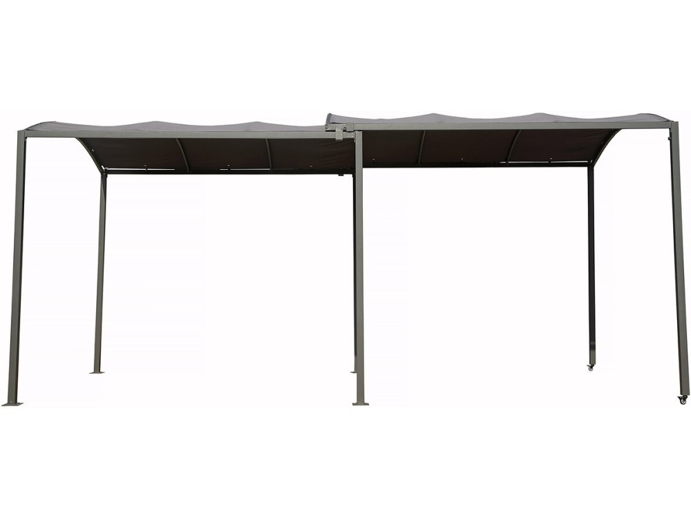 Marquesina metálica extensible "Mathis" - 303/566 x 295 x 240 cm - Antracita