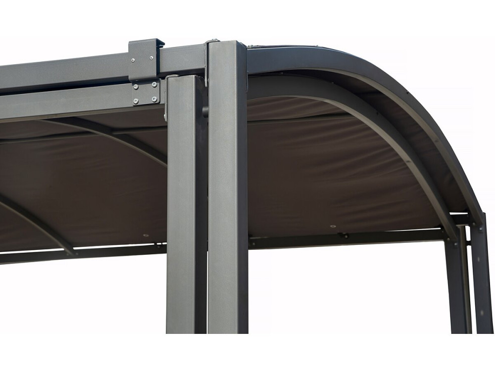 Marquesina metálica extensible "Mathis" - 303/566 x 295 x 240 cm - Antracita