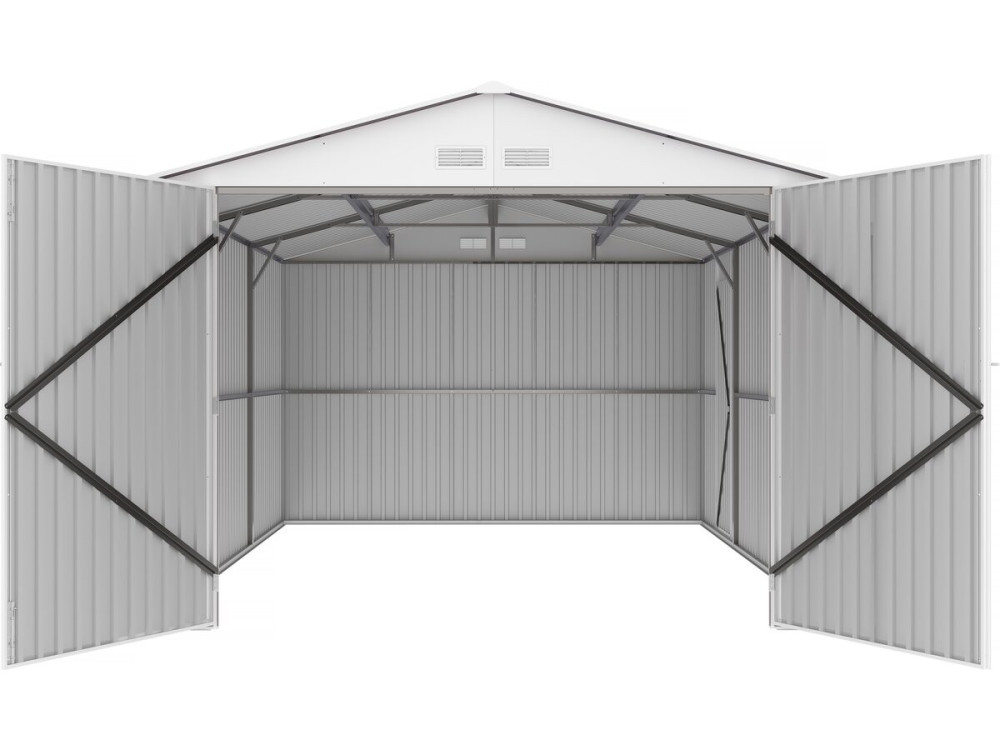 Garaje metálico «Nevada» - 15,36 m² con paneles solares