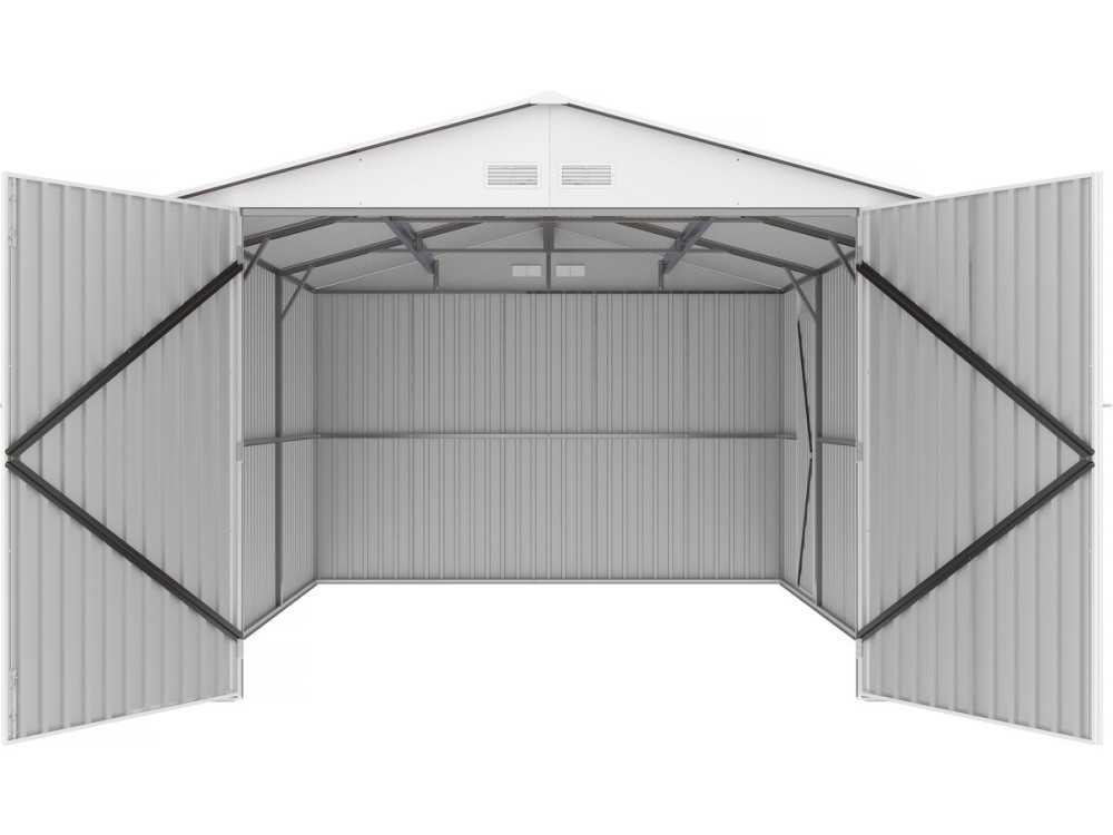 Garaje metálico «Nevada» - 18,56 m² con canalón