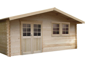 Caseta de jardín de madera "Vernier" - 34,84 m² - 6,05 x 5,75 x 2,53 m - 28 mm