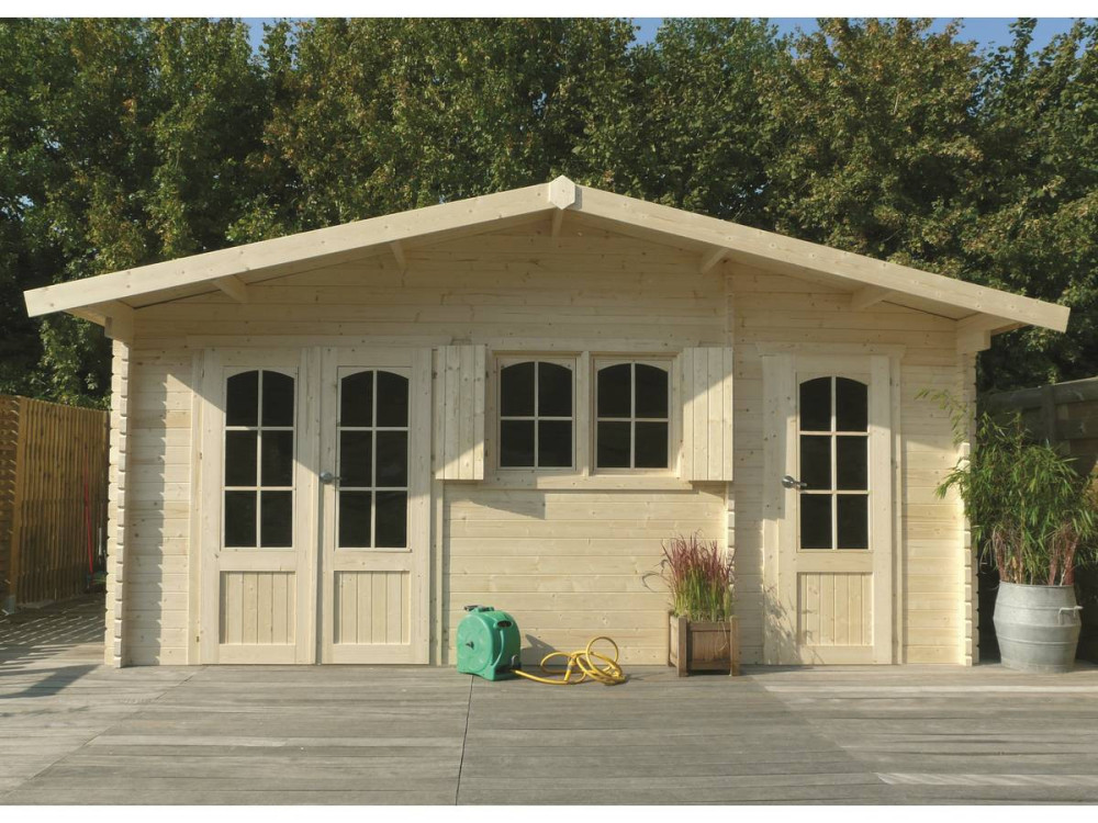 Caseta de jardín de madera "Rostock" - 22,04 m² - 5,68 x 3,88 x 2,75 m - 40 mm