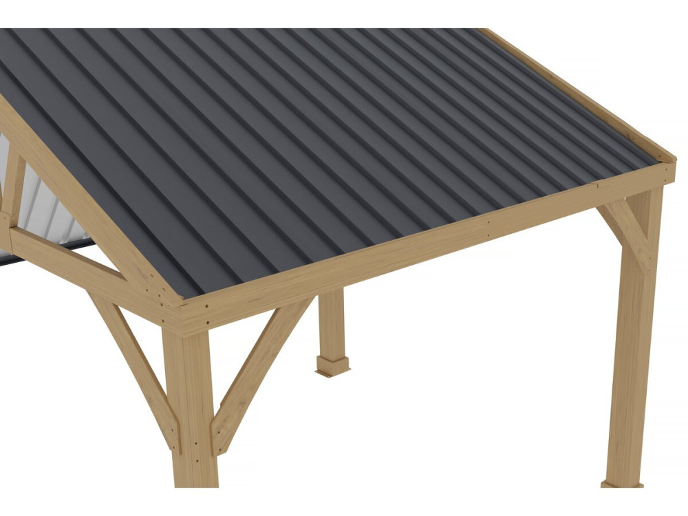 Lote de 12 paneles de revestimiento de acero galvanizado "Atlanta" - 129 x 42 cm - Gris