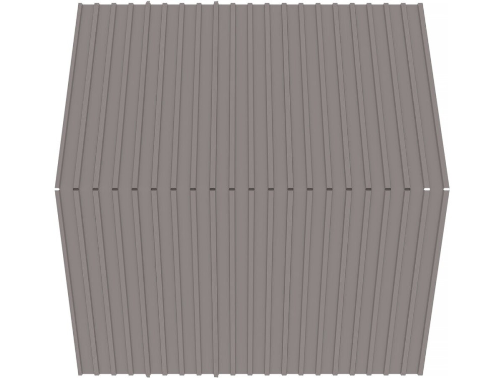 Lote de 12 paneles de revestimiento de acero galvanizado "Atlanta" - 129 x 42 cm - Topo