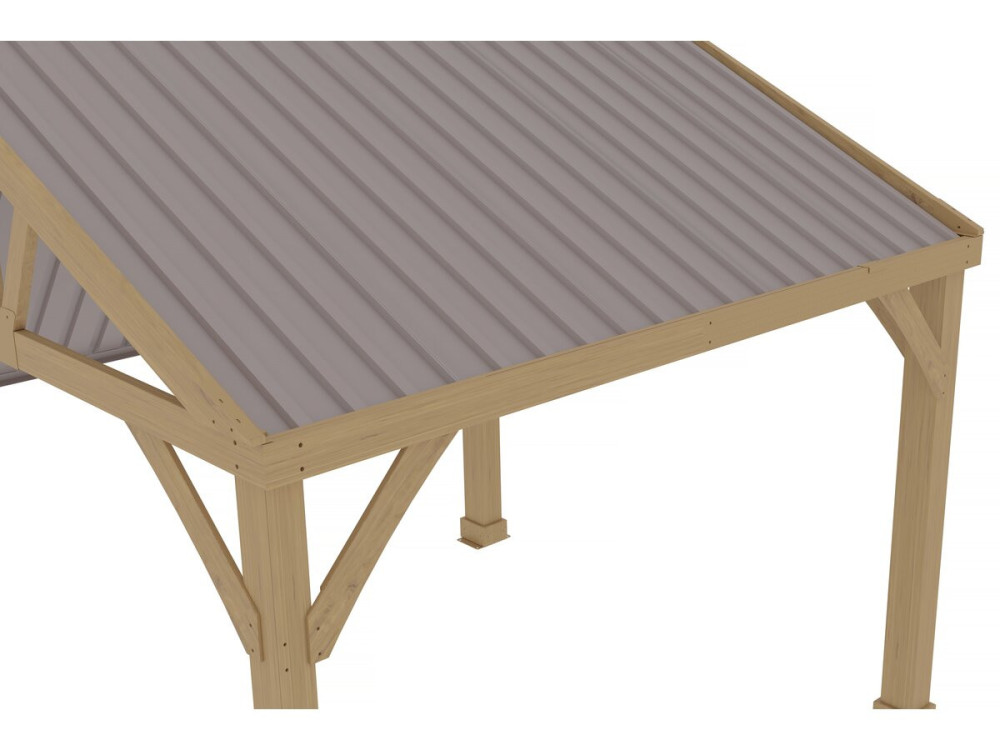 Lote de 12 paneles de revestimiento de acero galvanizado "Atlanta" - 129 x 42 cm - Topo