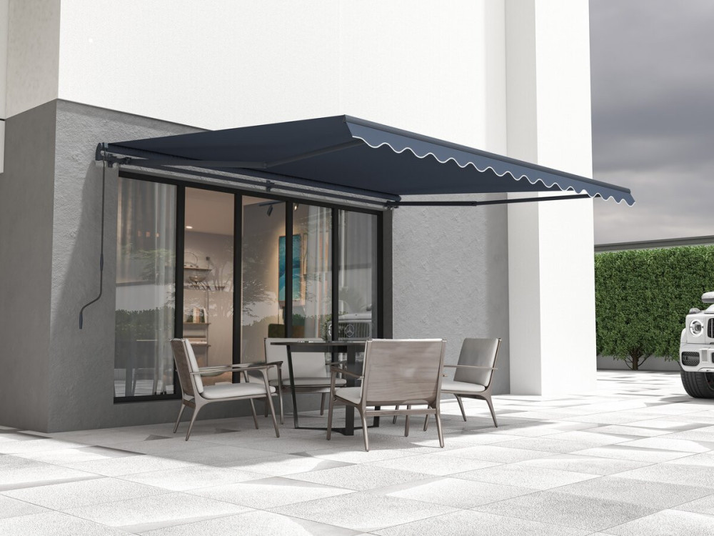 Toldo de aluminio «Ombra 4» - 395 x 300 cm - Gris