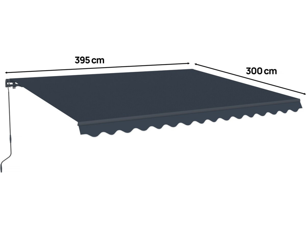 Toldo de aluminio «Ombra 4» - 395 x 300 cm - Gris