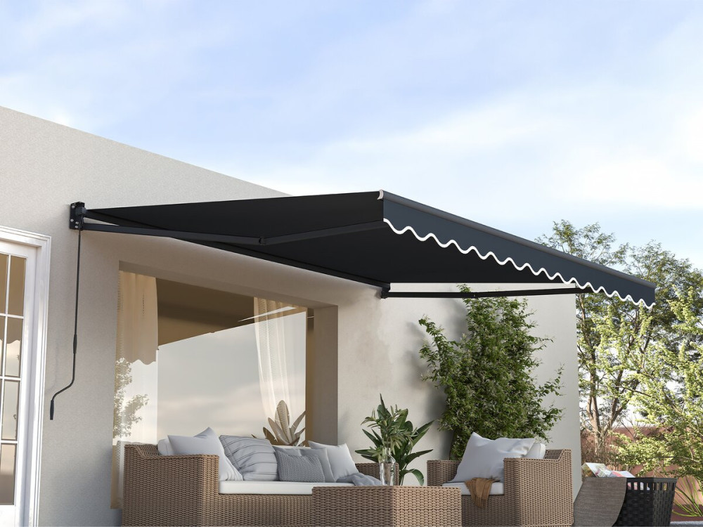 Toldo retráctil de aluminio "Ombra 3" de 2,5 x 3 m - Gris antracita