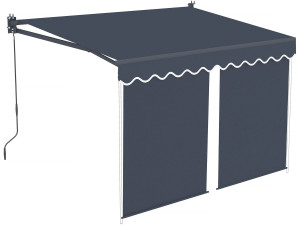 Toldo "Shadow" con faldón de aluminio 2 x 3 m - Gris antracita