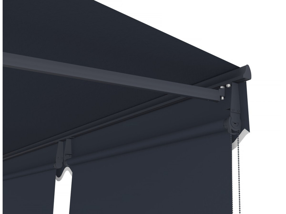 Toldo "Shadow" con faldón de aluminio 2 x 3 m - Gris antracita