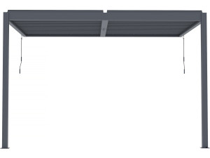 Pérgola bioclimática adosada "Windsor" con led - 3 x 4 m - Antracita