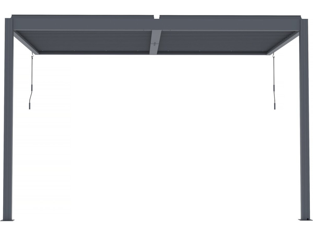 Pérgola bioclimática adosada "Windsor" con led - 3 x 4 m - Antracita