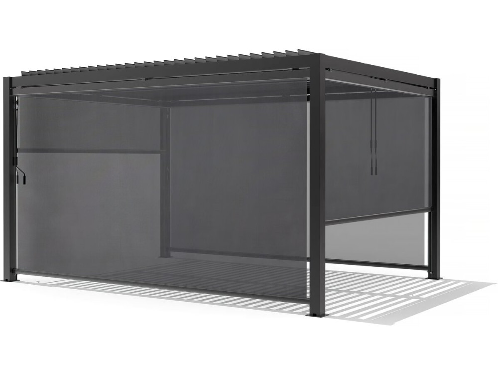 Estor enrollable para pérgola - 370 x 204 cm - Antracita