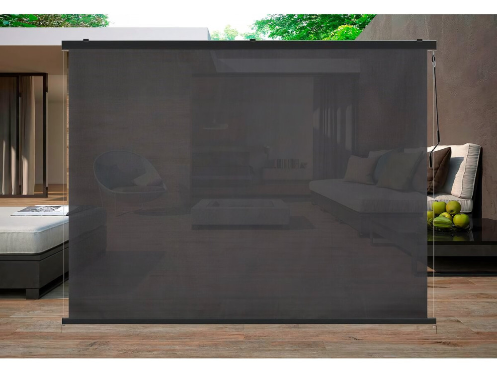 Estor enrollable para pérgola - 370 x 204 cm - Antracita