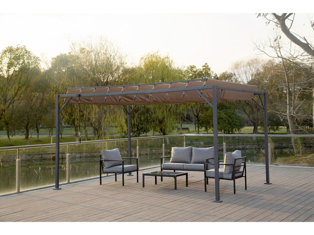 Pérgola bioclimática de tejido «Lodge» 3x4 m - Topo