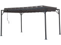 Pérgola bioclimática de tejido «Lodge» 3x4 m - Antracita - Antracita