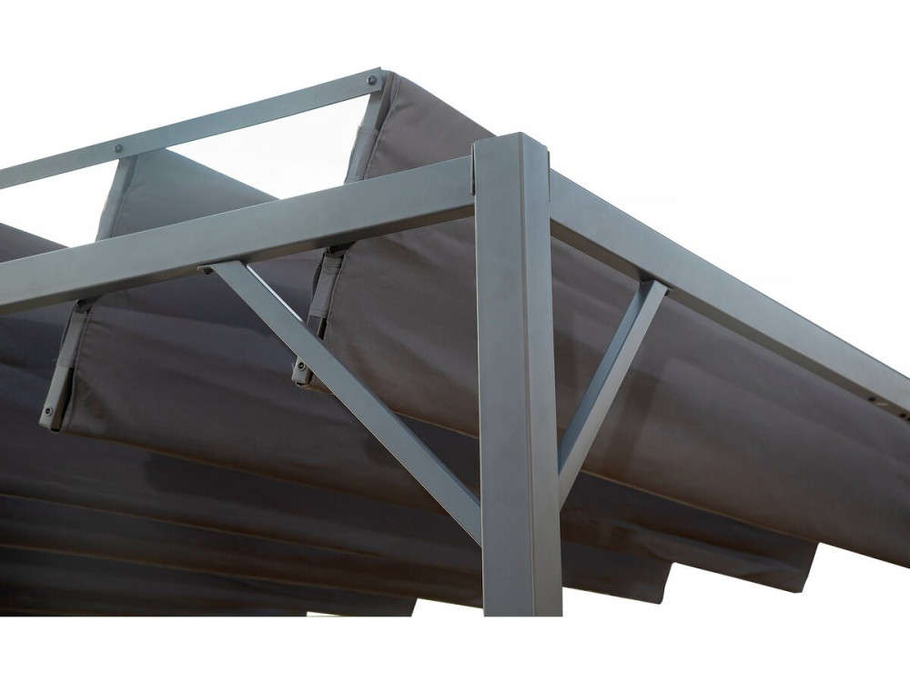 Pérgola bioclimática de tejido «Lodge» 3x4 m - Antracita
