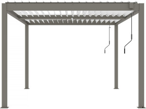 Pérgola bioclimática «Windsor» - 3 x 4 m - Gris topo