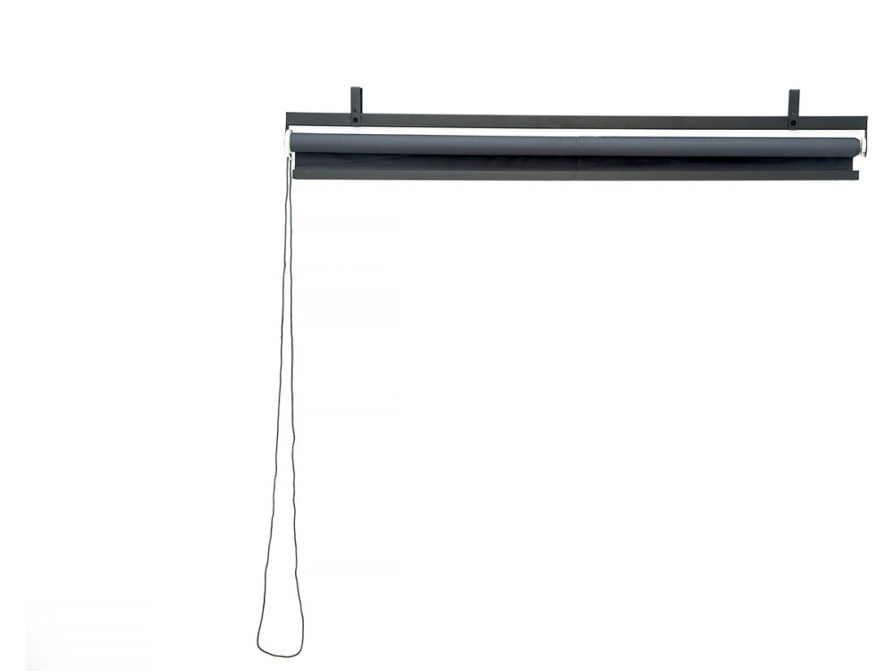 Juego de 3 carretes metálicos retráctiles - 124,5 x 225 cm - Antracita