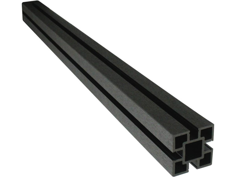 Postes en aluminio para vallas de composite y perfil de acabado