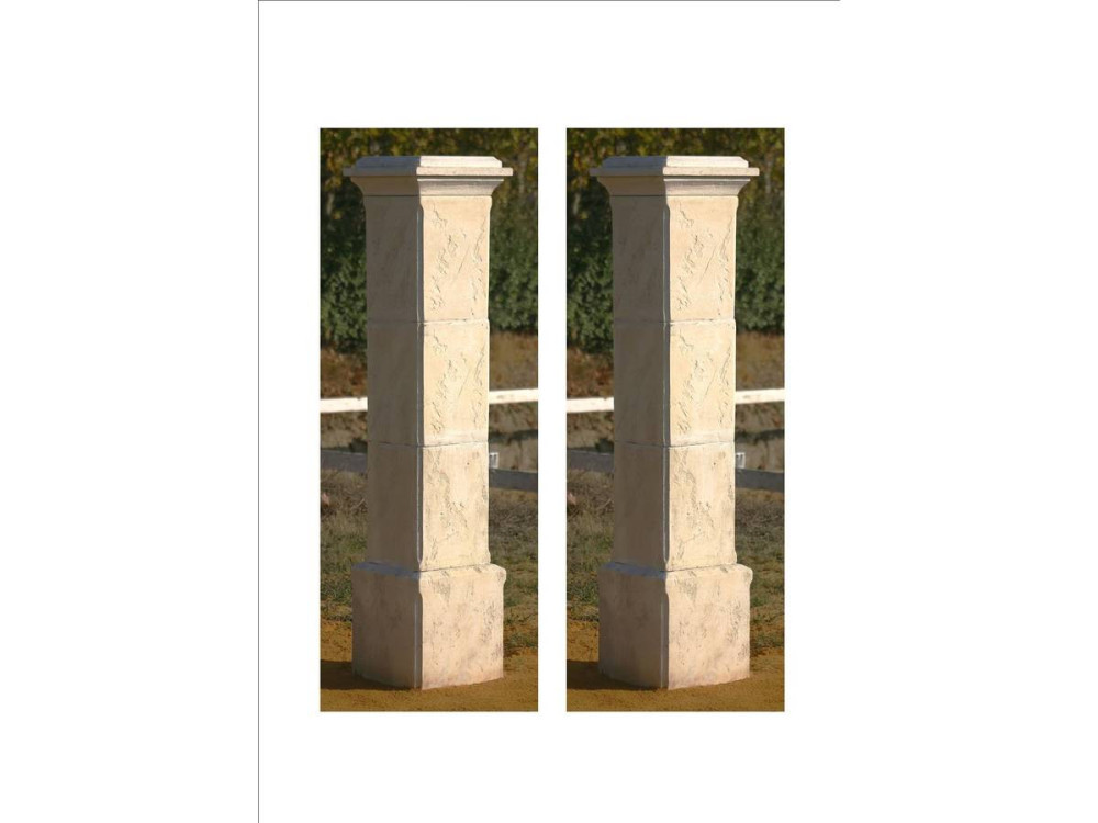 Juego de 2 pilares de puerta "Tradition" - 41 x 41 x 200 cm