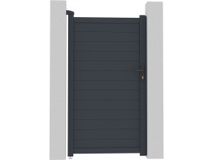 Puerta jardin aluminio "Marc" - 101.2 x 180.9 cm - Gris