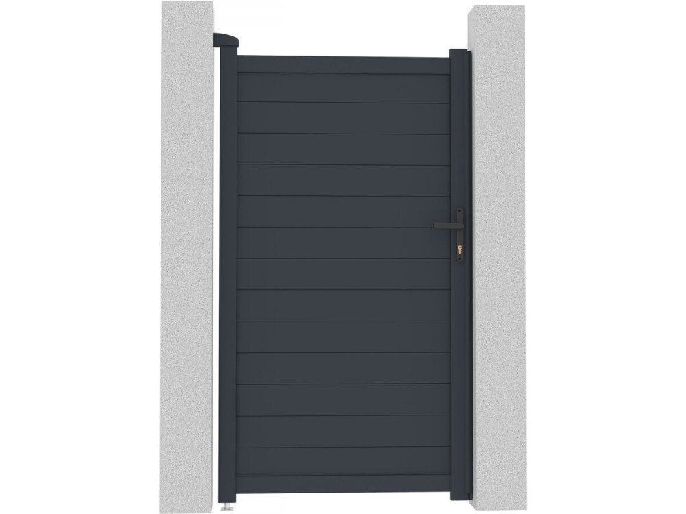 Puerta jardin aluminio "Marc" - 101.2 x 180.9 cm - Gris