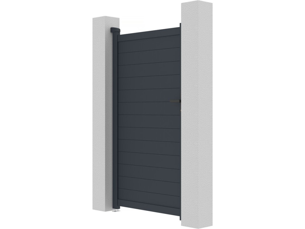 Puerta jardin aluminio "Marc" - 101.2 x 180.9 cm - Gris