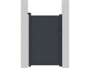 Puerta jardin aluminio "Marc" - 101.2 x 155.9 cm - Gris
