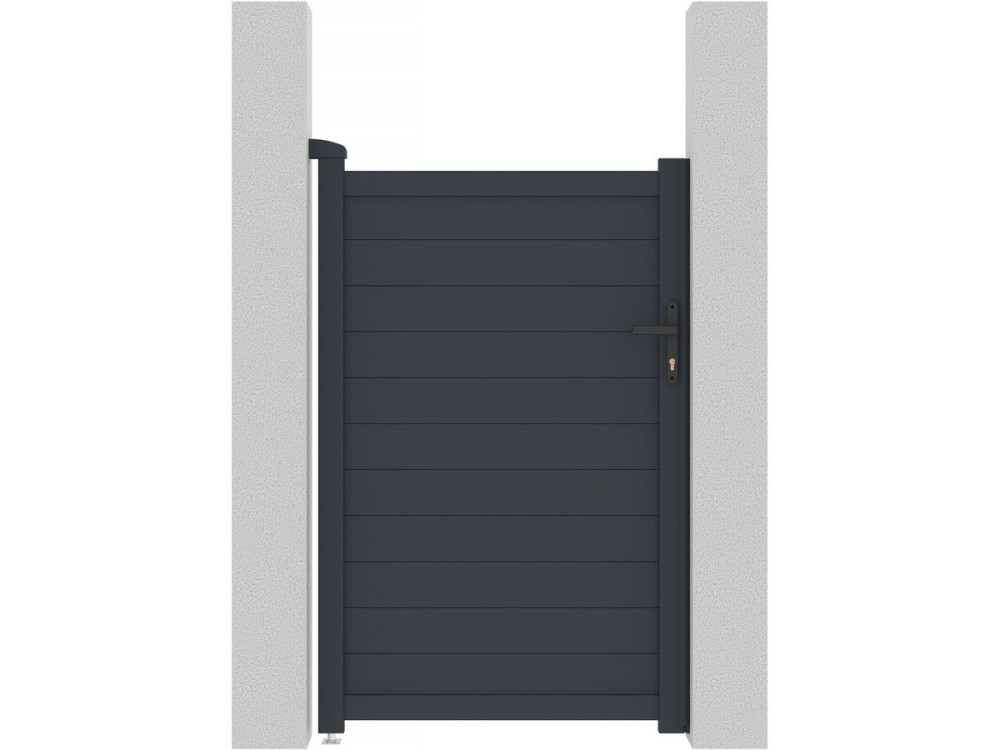 Puerta jardin aluminio "Marc" - 101.2 x 155.9 cm - Gris