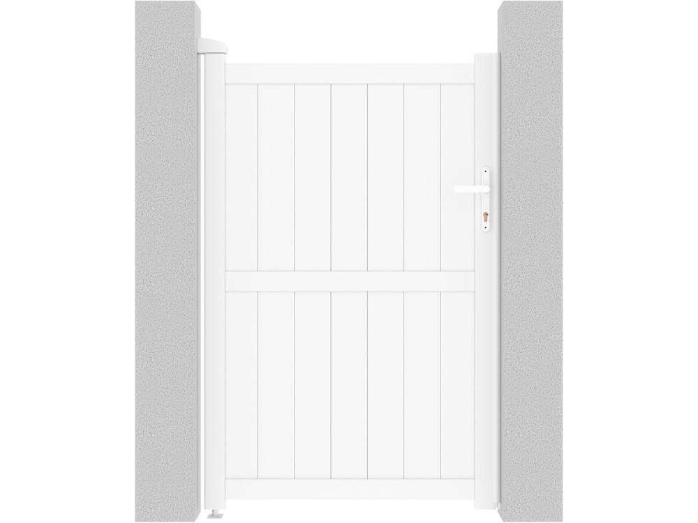 Puerta jardin aluminio  "Lola" -  101.2 x 155.9 cm - Blanco