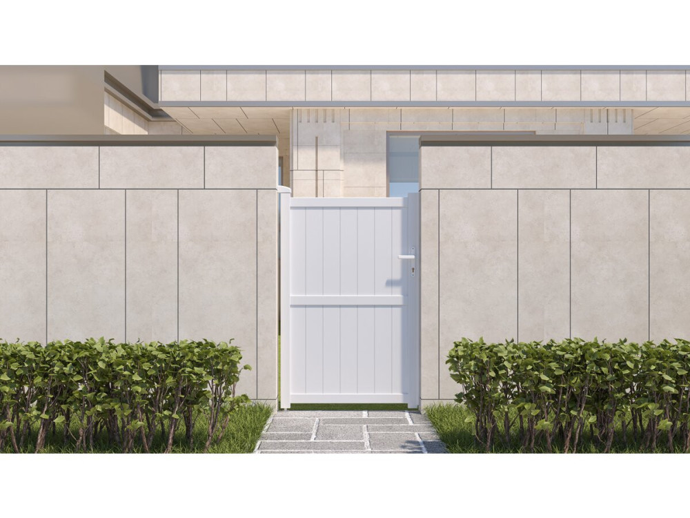 Puerta jardin aluminio  "Lola" -  101.2 x 155.9 cm - Blanco