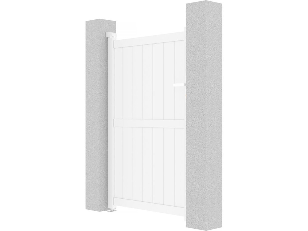 Puerta jardin aluminio  "Lola" -  101.2 x 155.9 cm - Blanco