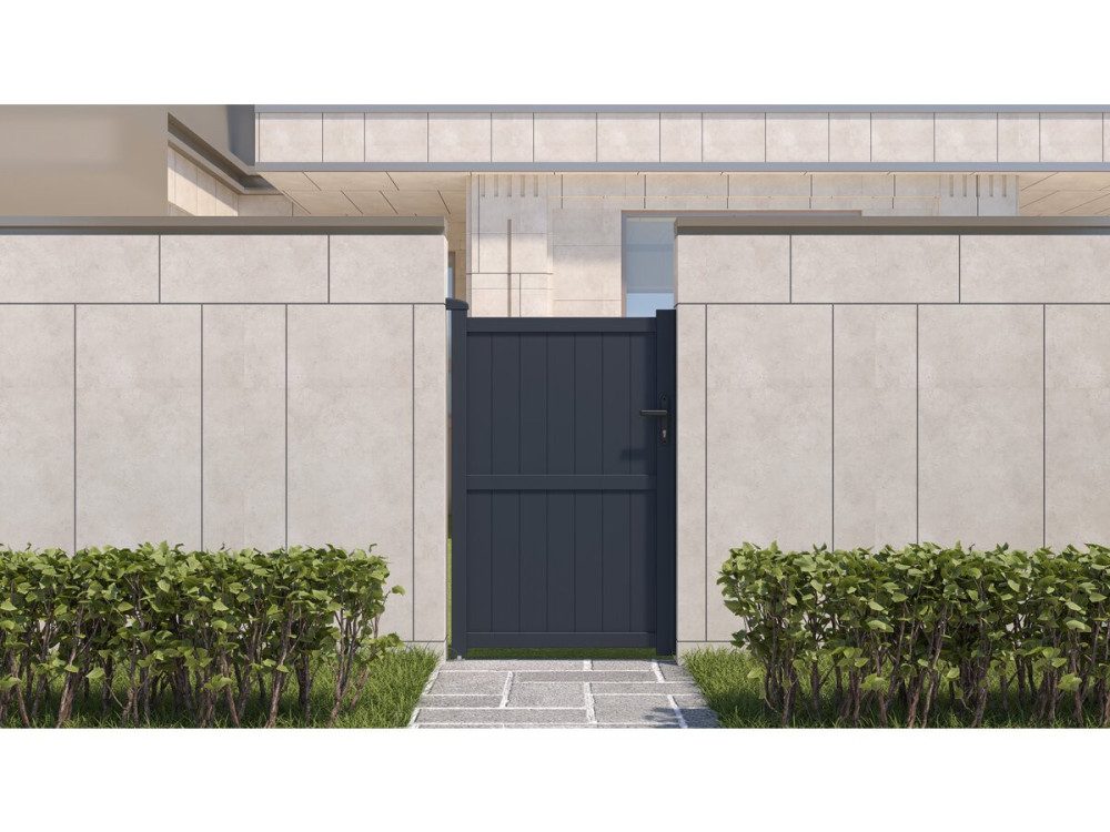 Puerta jardin "Maurice" - 101.2 x 155.9 cm - Gris